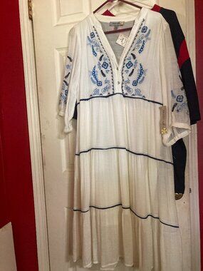 Summer Peasant Dress large